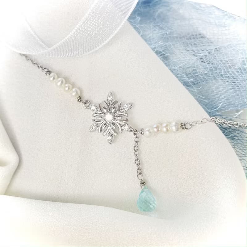 Giftest 淡水珍珠托帕石 / 雪淨 基督教手鍊飾品受洗禮物聖經B30