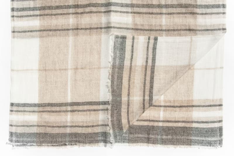 喀什米爾Cashmere 針織圍巾 純羊毛圍巾 手織圍巾 編織圍巾-焦糖