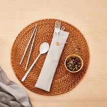 【仁舟淨塑】微笑地球 餐具三件組 | 不鏽鋼餐具/環保餐具