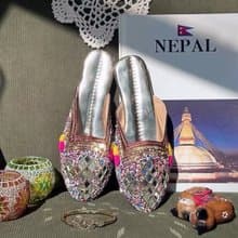 印度民族拖鞋•鏡花行旅(巧克力色)