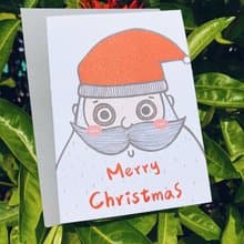 插畫手寫對折卡片 - Merry Christmas 聖誕節