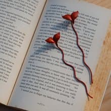 【訂製】鯨魚尾書籤|紅銅|純手工|鍛敲|手作|禮物