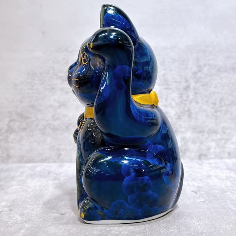 【青墨聚寶】日本清水燒招財貓 | 青墨 億万両 左