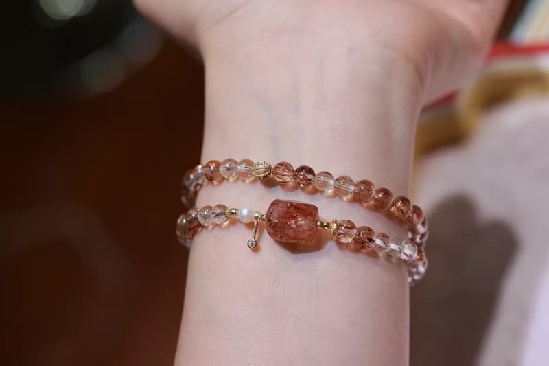 天然黑金超七手鏈 防小人消除負能量 招財闢邪事業運水晶手鏈禮物