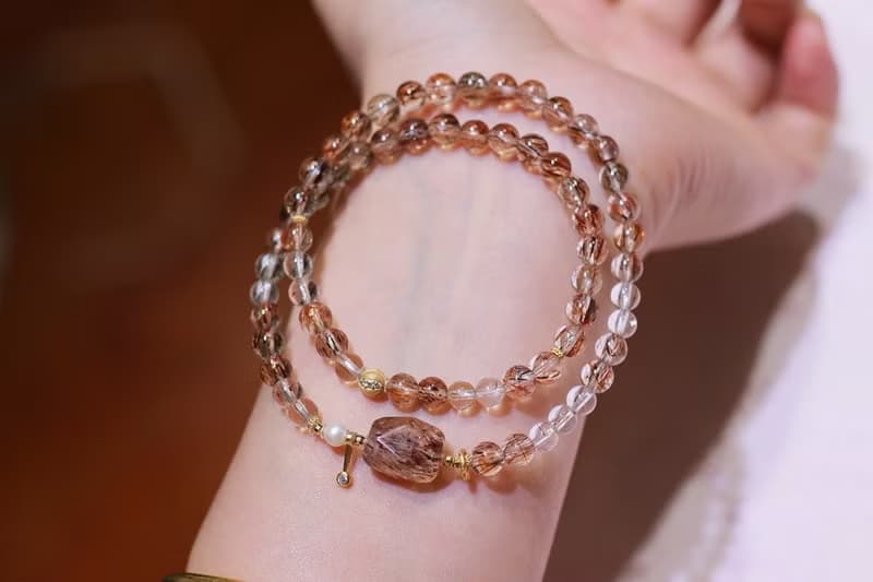 天然黑金超七手鏈 防小人消除負能量 招財闢邪事業運水晶手鏈禮物