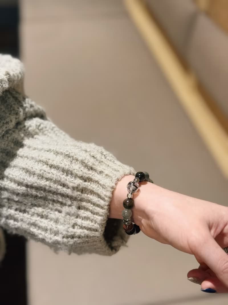 Mimis設計款 翠曜之境 胎毛水晶手鍊