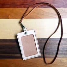 藝創小間 | 原色真皮簡約直式證件套識別證 情人節 禮物