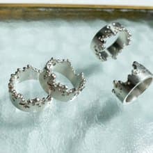 接單訂製 純銀月蝕寬版戒指