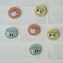 I HAVE Hay Fever And Asthma Acrylic Badge 4.5cm Panda Cat Anime Made In Japan
