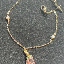 西瓜碧璽 手鍊 透亮 天然原石 天然水晶 冰透 擺設 水晶原礦 原石