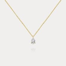 Promise | 0.25ct 水滴鑽石 (Pear Cut梨型切割) 天然鑽石18K項鍊