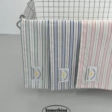 Modern Washed Cotton Stripe Table Mat – Lightweight | Blue / Pink / Mint