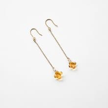 Hario X イイダ傘店 手工玻璃耳環 - 小琥珀桂花 (HAII-KA-P-NF)