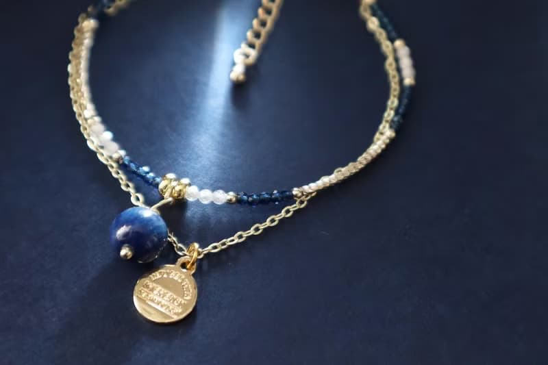 清淨心靈| 刺激創造力| 提升表達力|藍晶石•兩件相連式手鍊