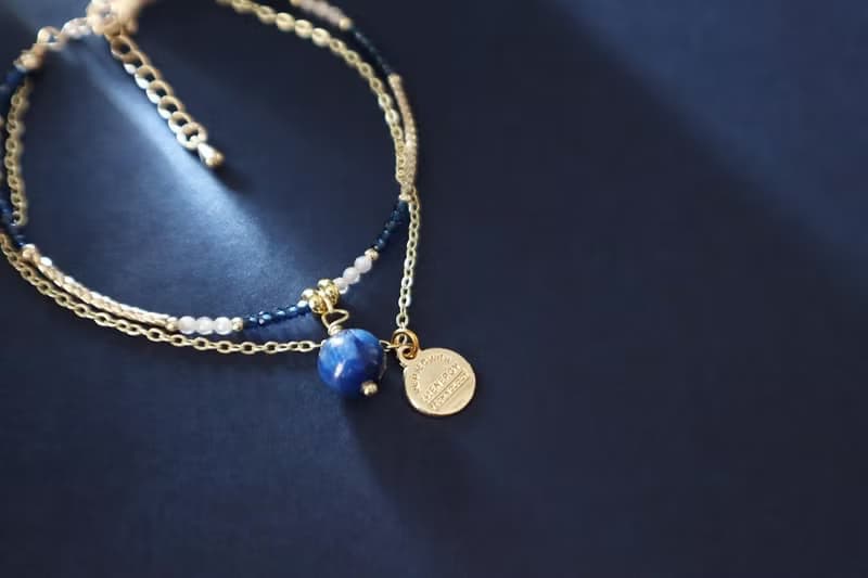 清淨心靈| 刺激創造力| 提升表達力|藍晶石•兩件相連式手鍊