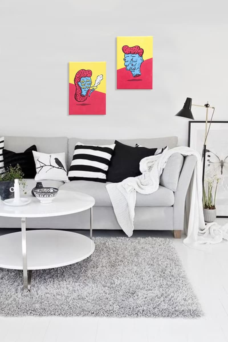 單細胞男 / 禮物 / 無框畫 / (附掛勾) / 25.5x17.5cm【小型】