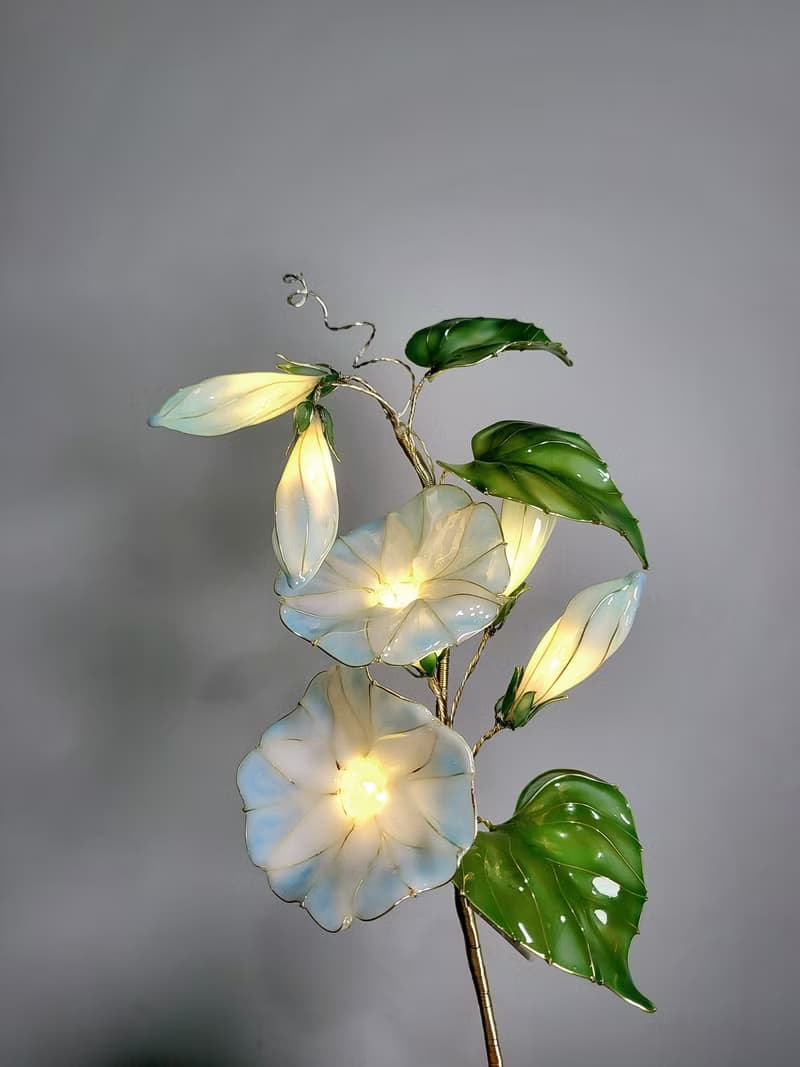 【誕生花燈】8月・牽牛花。小夜燈。生日禮物