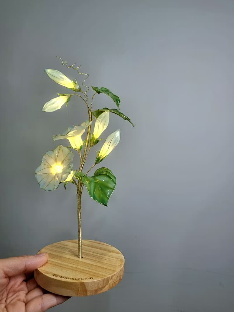 【誕生花燈】8月・牽牛花。小夜燈。生日禮物