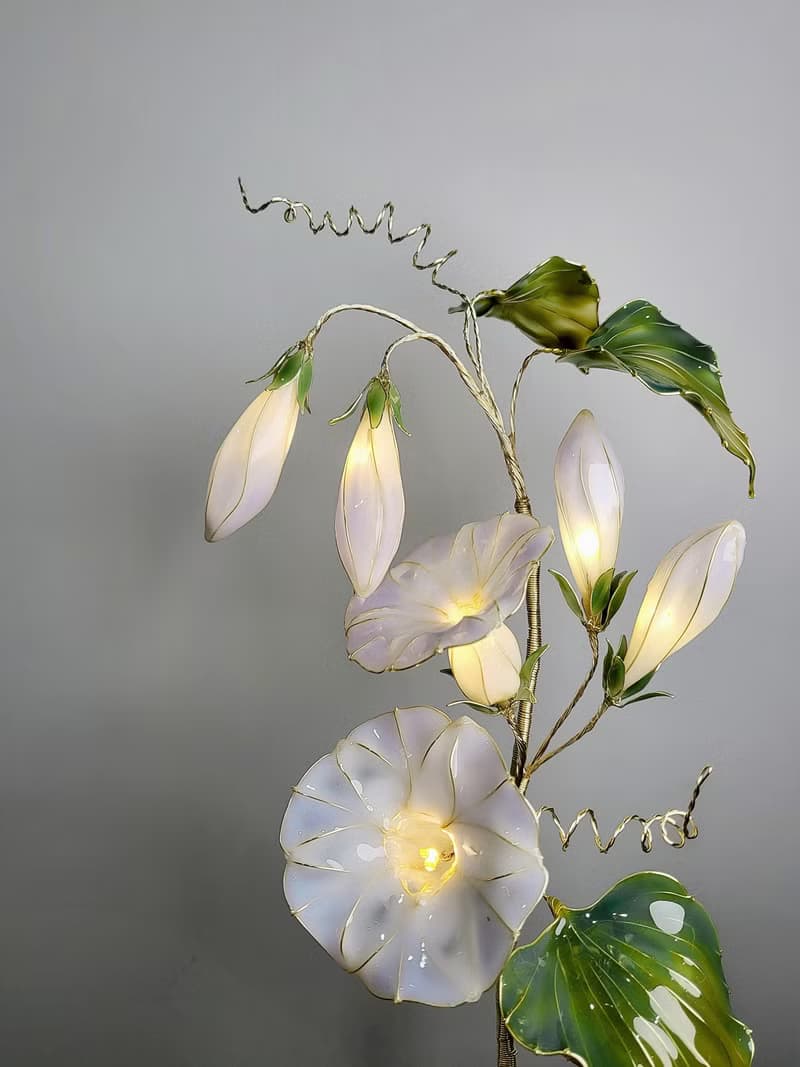 【誕生花燈】8月・牽牛花。小夜燈。生日禮物