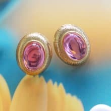 Vintage Jewelry 西洋古董飾品 厚實 美國雙姊妹 針式耳環