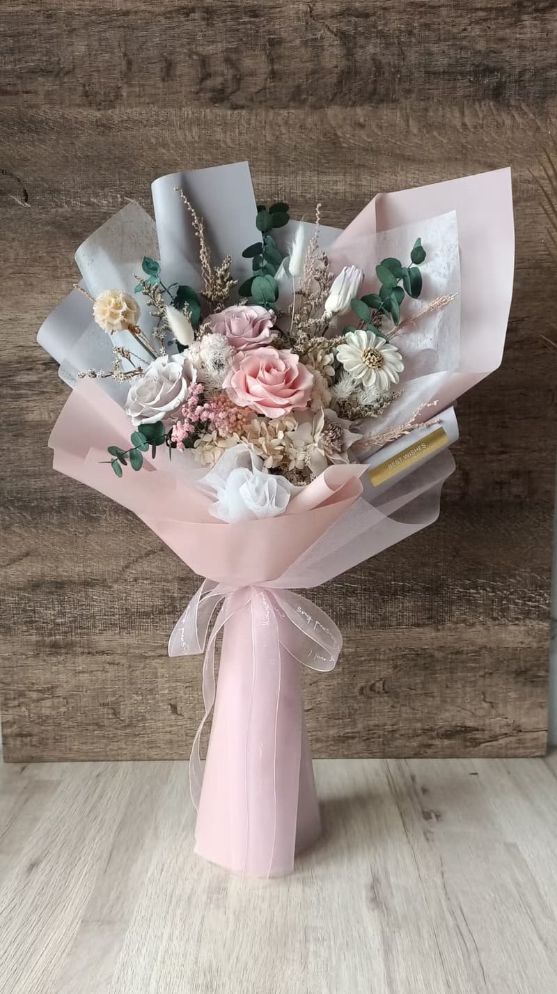 古典永生花束 不凋花束/情人節/求婚花束/母親節/畢業花束/告白