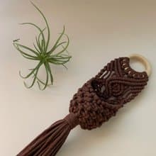 Macrame  編織 植物小型水滴收納吊飾