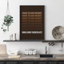 體重殺手-巧克力/居家佈置/廚房掛畫/掛畫/輕鬆生活/時尚掛畫
