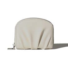 DOUGH ZIPPER Coin & Card Wallets cream white