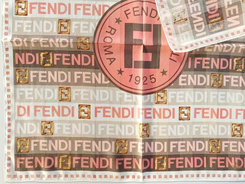 Fendi Vintage Scarf Gift 23 x 22.5 inches