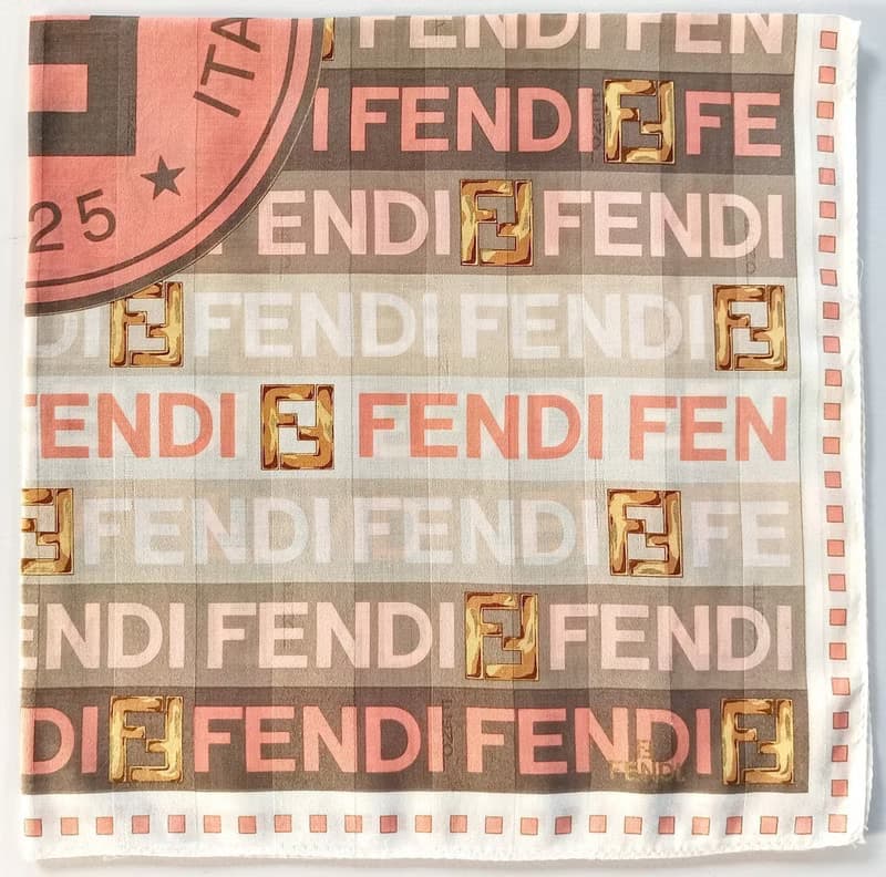 Fendi Vintage Scarf Gift 23 x 22.5 inches