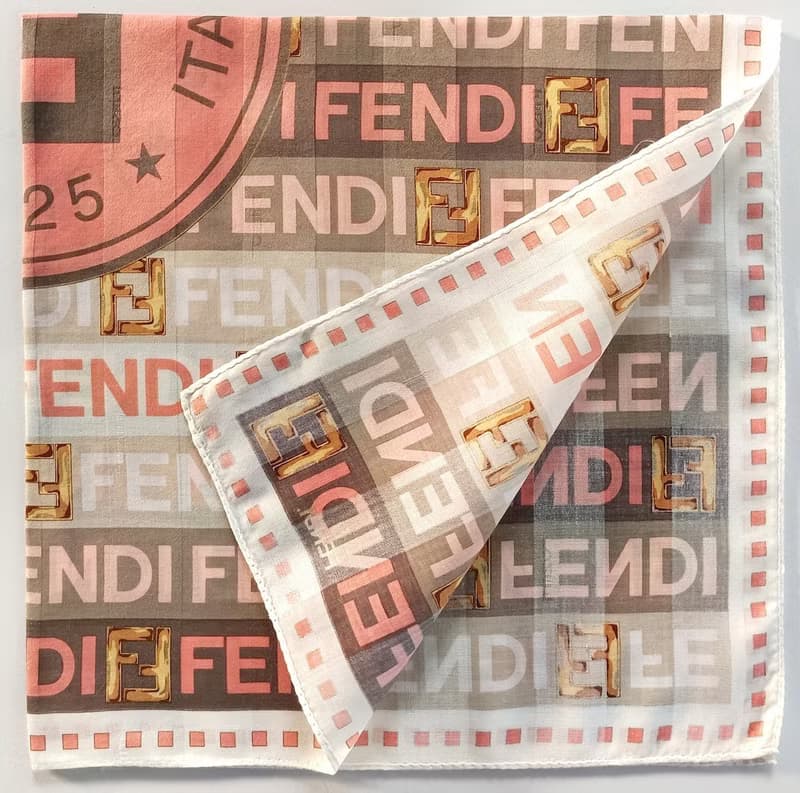 Fendi Vintage Scarf Gift 23 x 22.5 inches
