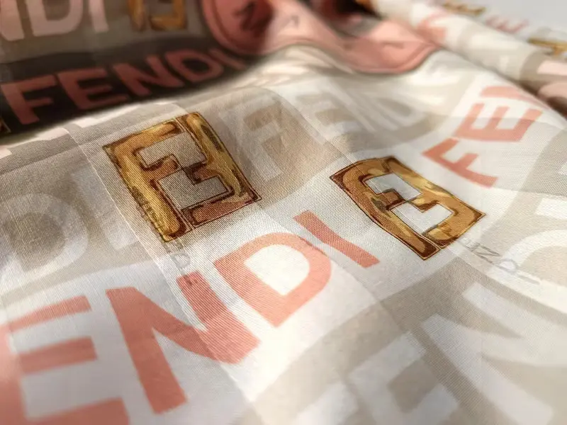 Fendi Vintage Scarf Gift 23 x 22.5 inches