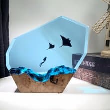 Solo Explorer 單獨潛水員探險海洋裝飾夜燈擺件