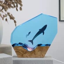 Solo Explorer 單獨潛水員探險海洋裝飾夜燈擺件