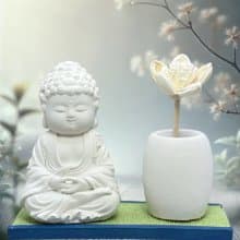 禪風設計 仿真榻榻米版香氛組 淨念吉祥之小佛育德 提升居家美學