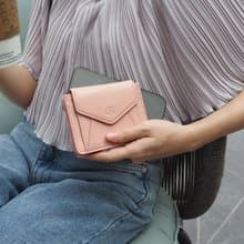 Daily (Nude) : Mini wallet, short wallet, cow leather, Nude pink