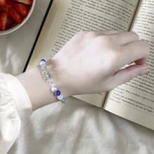 湛金店_原創設計_精靈雨露_天然水晶手鍊 鈦晶 珍珠 拉長石