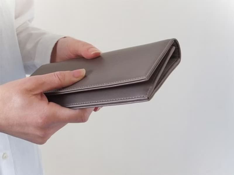 日本製革で作ったシックな長財布 - Long Wallet - GREY -  CAREN QUOYLE -