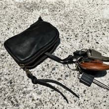 有型皮革鑰匙包 Color:黑色  -植鞣牛皮製-