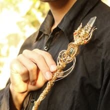 【水晶系列】華麗風格 精選多寶礦物 金屬編織權杖 _ 輝光