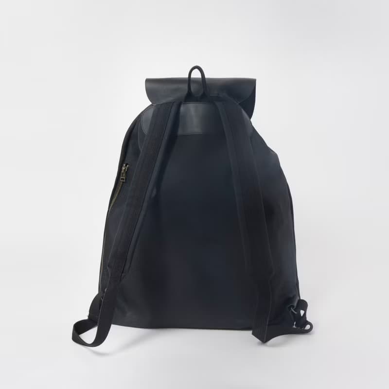 【picnic bag L black】バックパック/キャンバス/レザー/旅行カバン/大容量/頑丈/A4