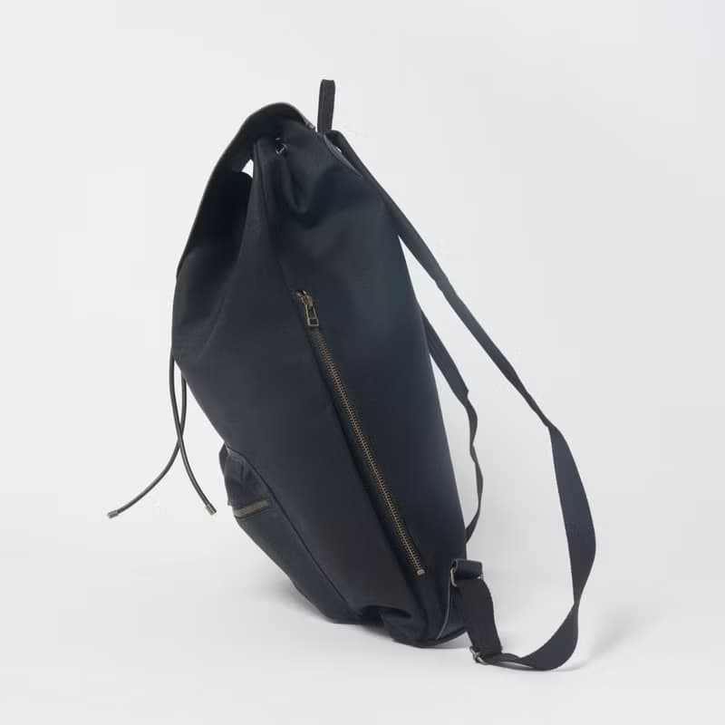 【picnic bag L black】バックパック/キャンバス/レザー/旅行カバン/大容量/頑丈/A4