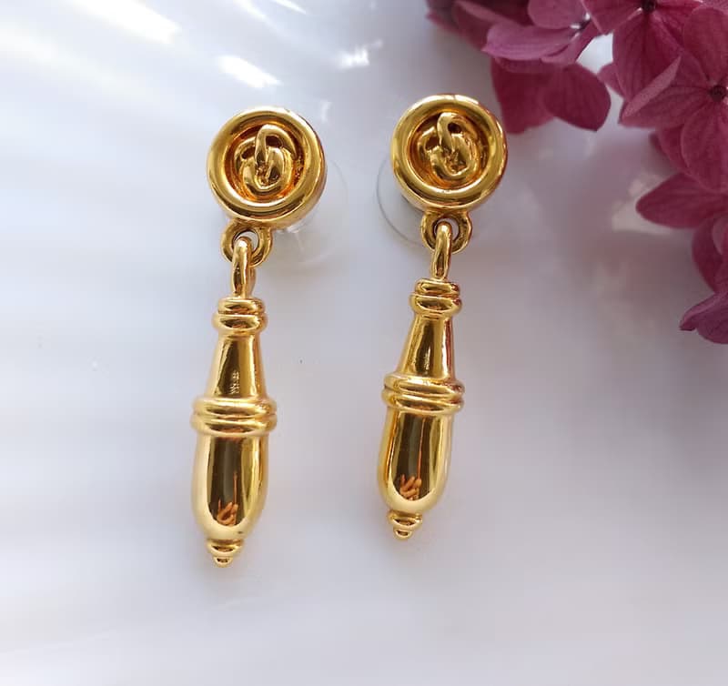 Vintage Jewelry 西洋古董飾品 MONET 垂墜 摩登  針式耳環
