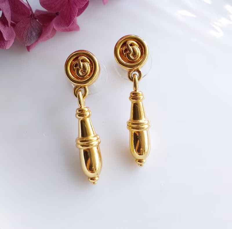 Vintage Jewelry 西洋古董飾品 MONET 垂墜 摩登  針式耳環
