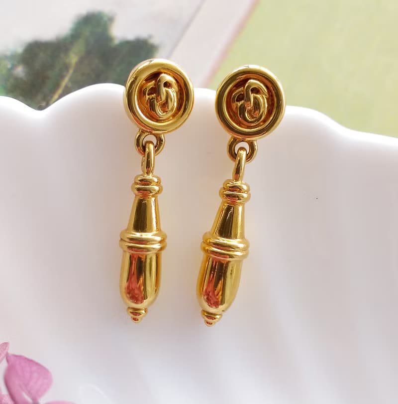 Vintage Jewelry 西洋古董飾品 MONET 垂墜 摩登  針式耳環