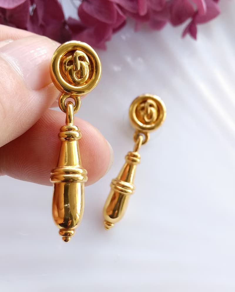 Vintage Jewelry 西洋古董飾品 MONET 垂墜 摩登  針式耳環