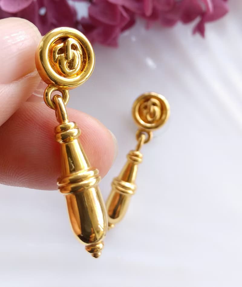 Vintage Jewelry 西洋古董飾品 MONET 垂墜 摩登  針式耳環