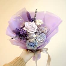 紫色系永生花束 乾燥花束 告白花束  求婚花束 情人節花束 禮物