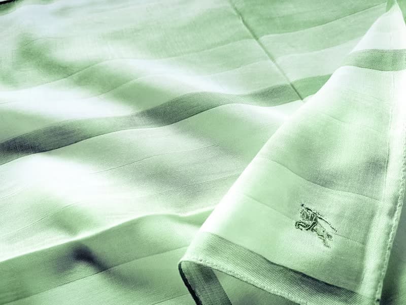 Burberry Vintage Handkerchief Green 19 x 18.5 inches.