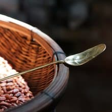 手工黃銅葉子香勺/裝飾勺/攪拌勺